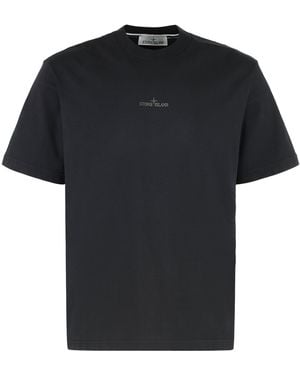 Stone Island Cotton Crew-Neck T-Shirt - Black