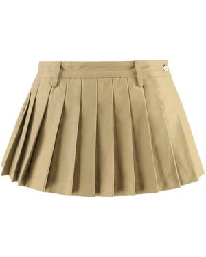 7 For All Mankind Minigonna in twill plissettata - Neutro