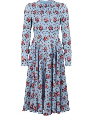 Dolce & Gabbana Multicolour Cotton Casual Dress - Blue