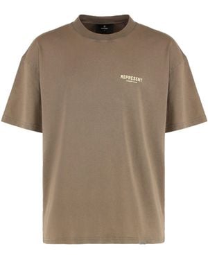 Represent Crew Neck T-Shirt - Brown