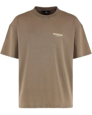 Represent Crew Neck T-Shirt - Brown