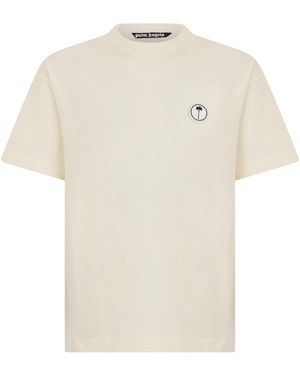 Palm Angels Short-Sleeve Cotton T-Shirt - White