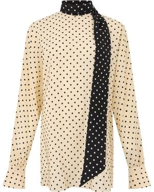 Valentino Garavani Blusa in seta stampata - Neutro