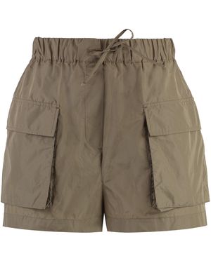 MSGM Techno Fabric Shorts - Green
