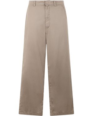 Balenciaga Workwear Trousers With Wide Legs - Natural