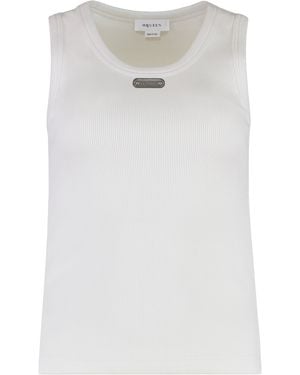 McQueen Cotton Tank Top - White