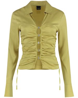 Pinko Caravan Viscose Jersey Shirt Blouses - Green