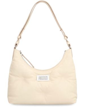 Maison Margiela Leather Hobo Bag Glam Slam Cow Hide Shoulder - Natural