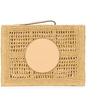 Tory Burch Pouch Ella Crochet - Natural