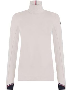Moncler Crew Neck Jumper With Logo - White