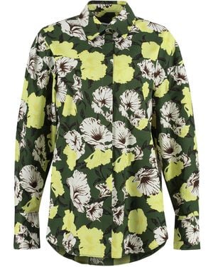 MSGM Printed Cotton Shirt - Green