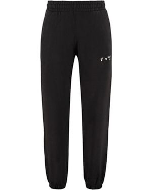 Off-White c/o Virgil Abloh Logo Detail Cotton Track-pants - Black