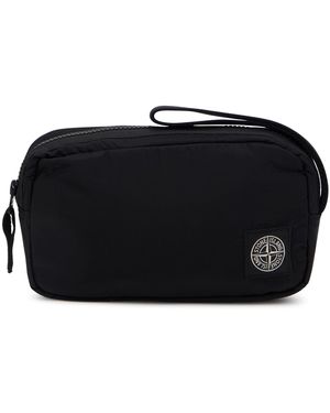 Stone Island Clutch With Logo - Black