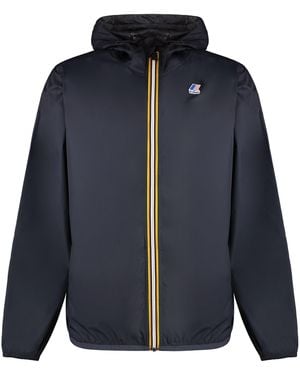 K-Way Claude Hooded Nylon Jacket - Blue