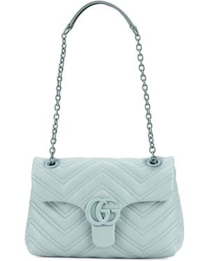 Gucci Small Gg Marmont Shoulder Bag - Blue