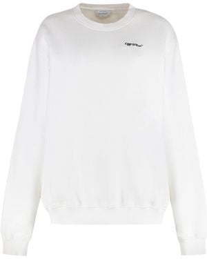 Off-White c/o Virgil Abloh Cotton Crew-Neck Sweatshirt - White