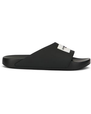 Givenchy Slide in Gomma con Logo - Nero