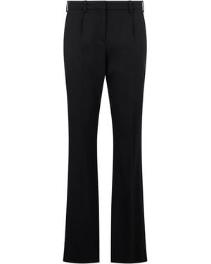 Balenciaga Bell-Bottom Wool Trousers - Black