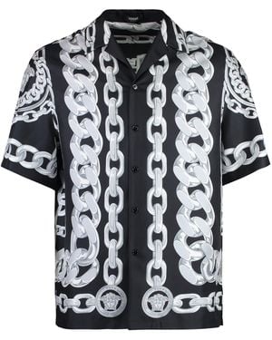 Versace Short Sleeve Shirts - Black