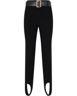 Self-Portrait Leggings con cintura - Nero
