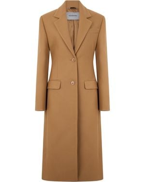 Balenciaga Long Coat With Pockets - Natural