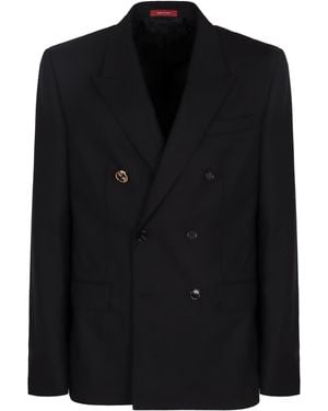Gucci Double-Breasted Wool Jacket Suit & Dinner - Black