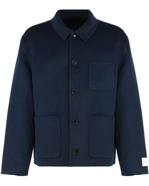 Calvin Klein Jacket Made Of Mixed Wool - Blue