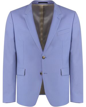 Paul Smith Lilac Wool And Mohair Two Piece Suit For - Blue