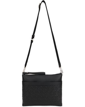 Ferragamo Messenger Bag Gancini - Black