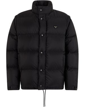 Prada Giacca imbottita corta - Nero
