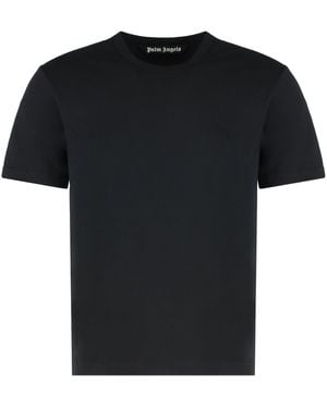 Palm Angels Set Of Three Crew Neck T-Shirts - Black