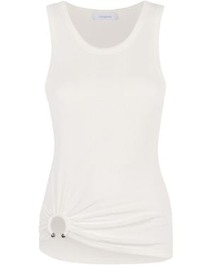 Rabanne Cotton Tank Top - White