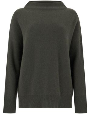 Vince Maglione con collo a cratere in cashmere - Verde