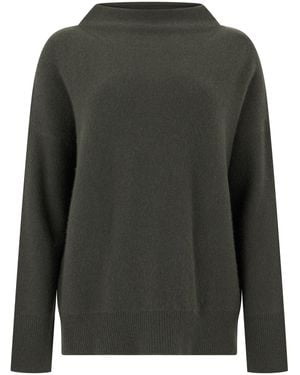 Vince Sweater With A Crater Neck - Green