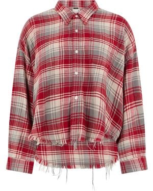 R13 Checked Cotton Shirt - Red