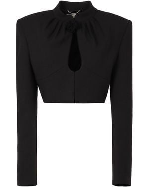 Magda Butrym Cropped Wool Jacket - Black