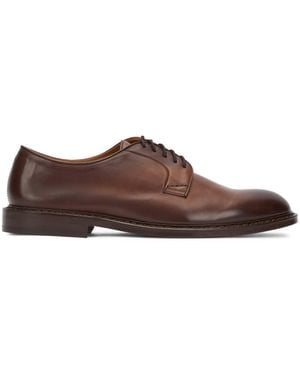 Doucal's Laced Leather Shoes - Brown