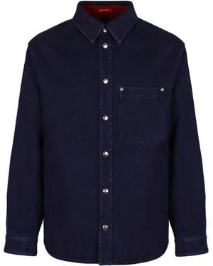 Gucci Reversible Denim And Flannel Shirt - Blue