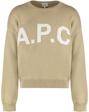 A.P.C. Jumper Logo Apc Mastic - Natural