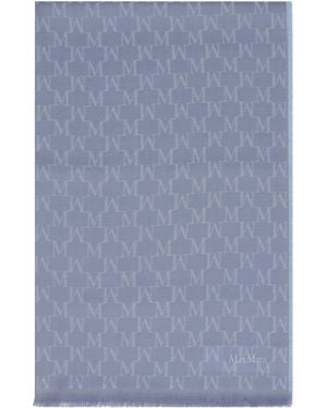Max Mara Magico Virgin Wool Scarf - Blue