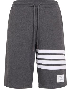 Thom Browne Bermuda sportivi in cotone - Grigio