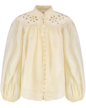 Zimmermann Coco Ramie Shirts - Natural