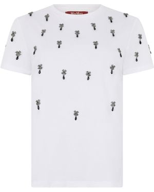 Max Mara Pontile Cotton Crew-Neck T-Shirt - Grey