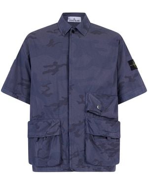 Stone Island Short Sleeve Shirt - Blue
