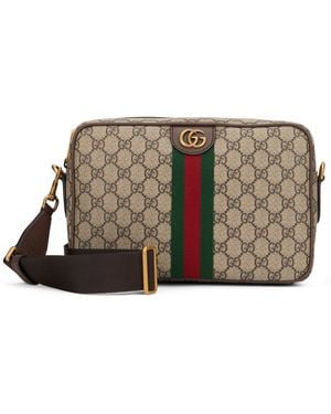 Gucci Shoulder Bag With Monogram Pattern - Grey