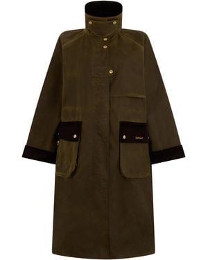 Barbour Long Jacket With Wide Sleeves - Natural