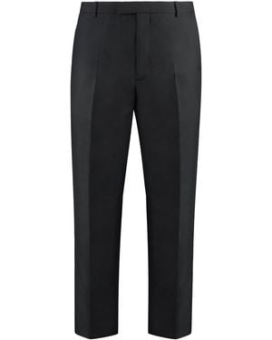 Gucci Wool Blend Twill Bush-Trousers - Black