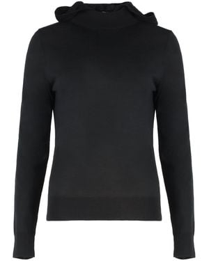P.A.R.O.S.H. Linfa Knitted Hoodie - Black