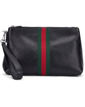 Gucci Clutch Web Trademark Small - Black