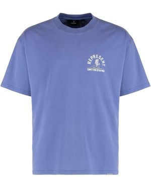 Represent T-shirt girocollo in cotone - Blu